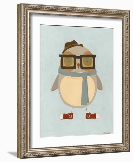 Hipster Owl II-Erica J. Vess-Framed Art Print