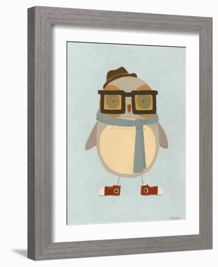 Hipster Owl II-Erica J. Vess-Framed Art Print