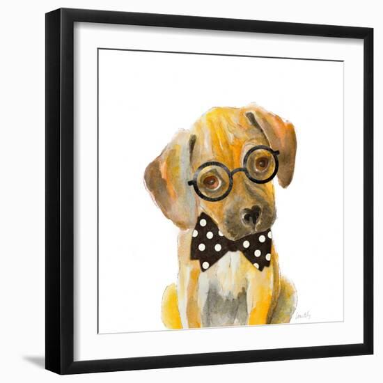 Hipster Retriever Puppy-Lanie Loreth-Framed Art Print