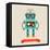 Hipster Robot Toy Icon And Illustration-Marish-Framed Stretched Canvas