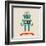 Hipster Robot Toy Icon And Illustration-Marish-Framed Art Print