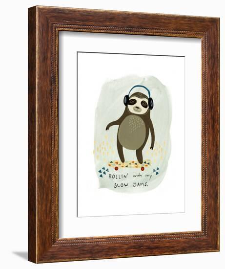 Hipster Sloth II-June Vess-Framed Art Print