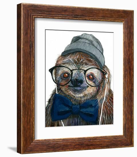 Hipster Sloth-Melissa Symons-Framed Art Print