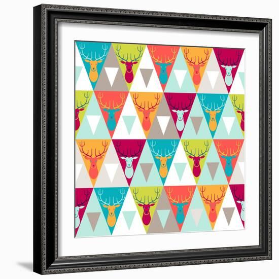 Hipster Style Seamless Pattern-incomible-Framed Art Print