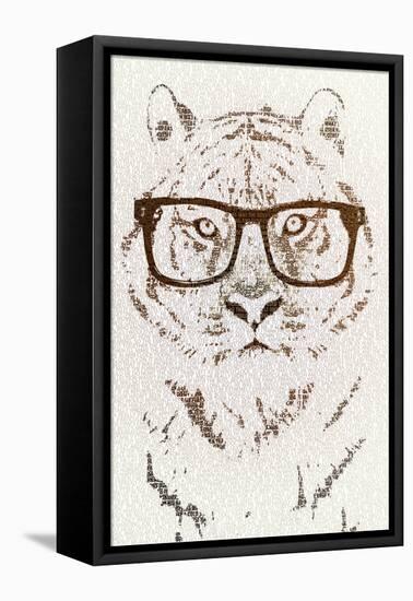 Hipster Tiger-Paula Belle Flores-Framed Stretched Canvas