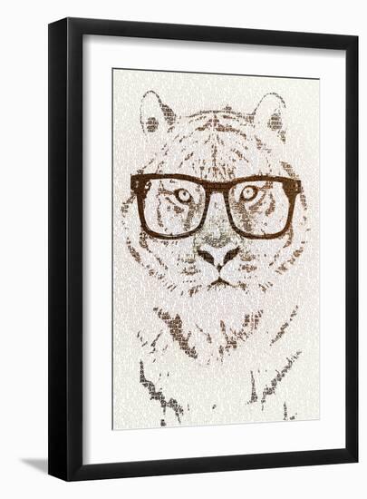 Hipster Tiger-Paula Belle Flores-Framed Art Print