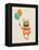 Hipster Vintage Robot With Balloons - Retro Style Card-Marish-Framed Stretched Canvas