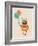 Hipster Vintage Robot With Balloons - Retro Style Card-Marish-Framed Art Print