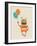 Hipster Vintage Robot With Balloons - Retro Style Card-Marish-Framed Art Print