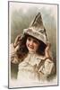 Hire's Root Beer Trade Card with Girl Wearing a Newspaper Hat-null-Mounted Giclee Print