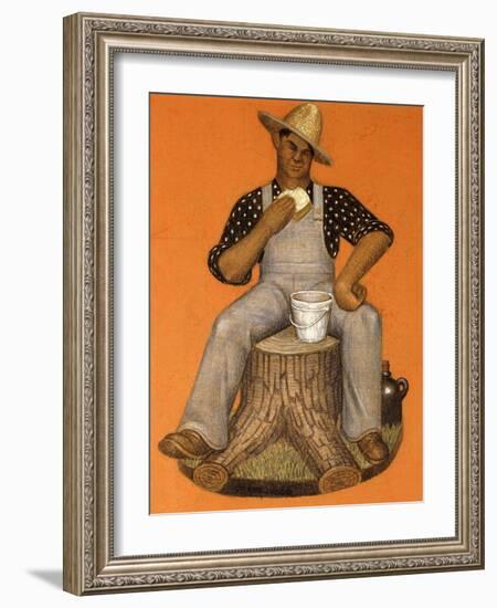 Hired Man-Grant Wood-Framed Giclee Print