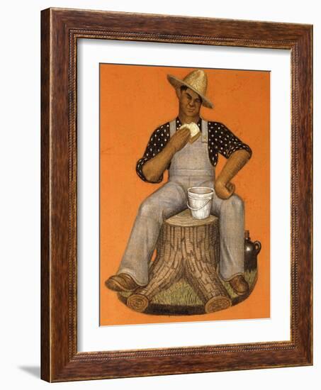 Hired Man-Grant Wood-Framed Giclee Print