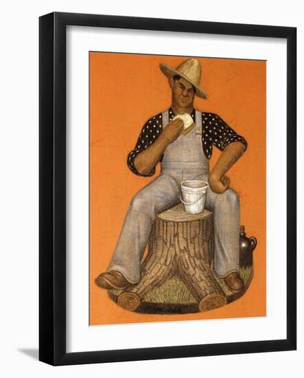 Hired Man-Grant Wood-Framed Giclee Print