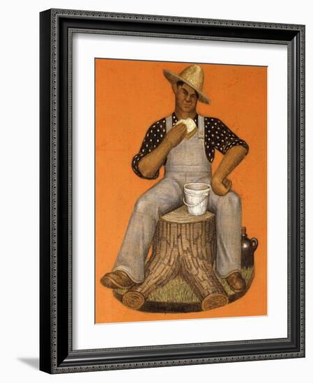 Hired Man-Grant Wood-Framed Giclee Print