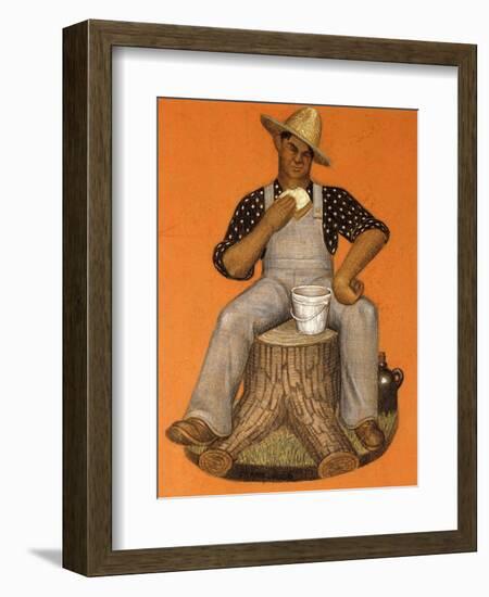 Hired Man-Grant Wood-Framed Giclee Print