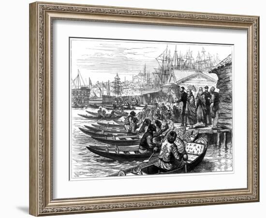 Hiring a Caique, Constantinople, 1877-null-Framed Giclee Print