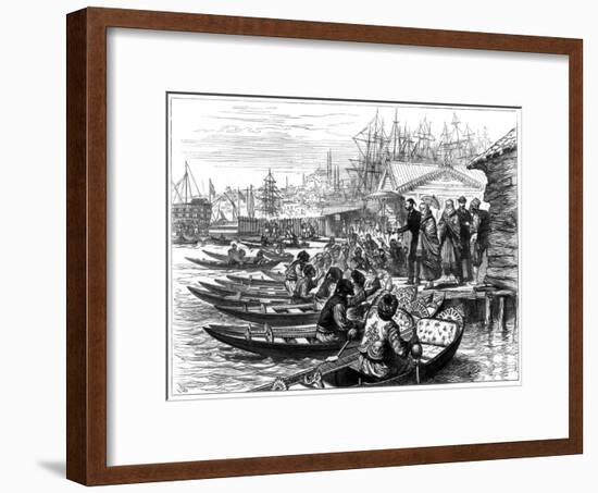 Hiring a Caique, Constantinople, 1877-null-Framed Giclee Print