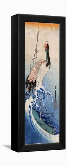 Hiroshige: Crane, C. 1834-Ando Hiroshige-Framed Premier Image Canvas