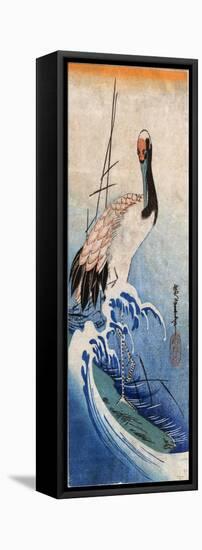 Hiroshige: Crane, C. 1834-Ando Hiroshige-Framed Premier Image Canvas