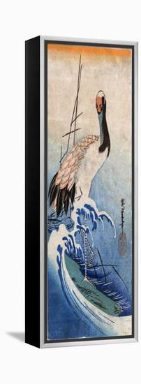 Hiroshige: Crane, C. 1834-Ando Hiroshige-Framed Premier Image Canvas