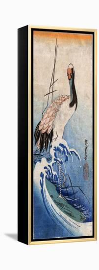 Hiroshige: Crane, C. 1834-Ando Hiroshige-Framed Premier Image Canvas