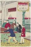 Foreigners at Billiard Game, Late 19th Century-Hiroshige III-Premier Image Canvas