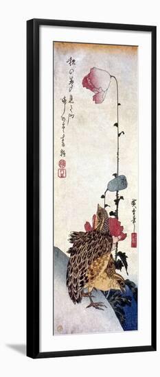 Hiroshige: Poppies-Ando Hiroshige-Framed Giclee Print