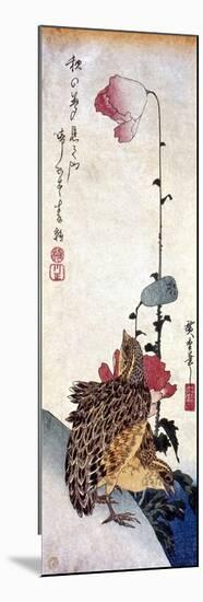 Hiroshige: Poppies-Ando Hiroshige-Mounted Giclee Print