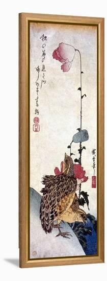 Hiroshige: Poppies-Ando Hiroshige-Framed Premier Image Canvas