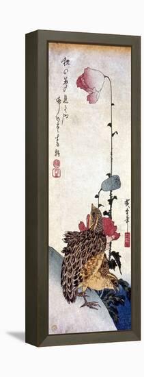 Hiroshige: Poppies-Ando Hiroshige-Framed Premier Image Canvas