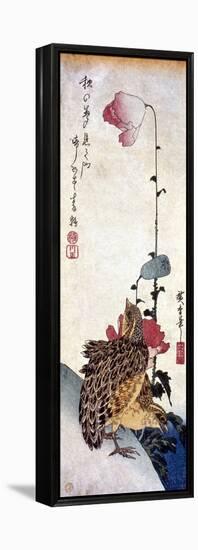 Hiroshige: Poppies-Ando Hiroshige-Framed Premier Image Canvas