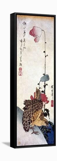 Hiroshige: Poppies-Ando Hiroshige-Framed Premier Image Canvas