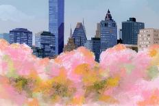 New York and Cherry Blossoms, 2016 (Painting)-Hiroyuki Izutsu-Giclee Print