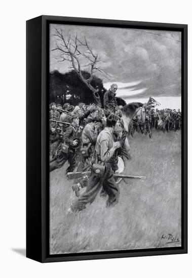 His Army Broke up and Followed Him, Weeping and Sobbing-Howard Pyle-Framed Premier Image Canvas