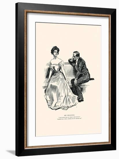 His Beginning-Charles Dana Gibson-Framed Art Print