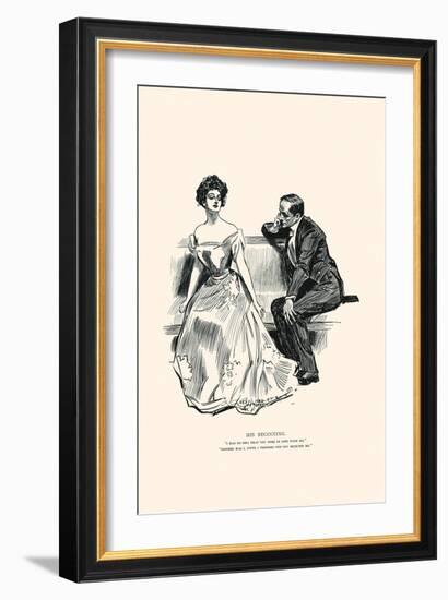 His Beginning-Charles Dana Gibson-Framed Art Print