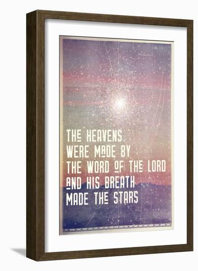 His Breath Made The Stars-null-Framed Art Print