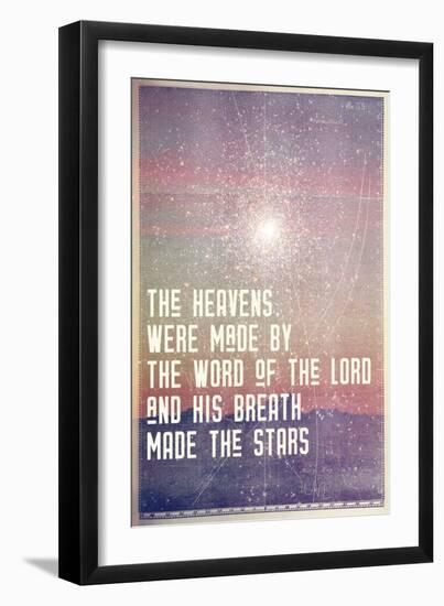 His Breath Made The Stars-null-Framed Art Print