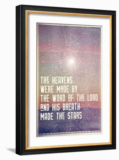 His Breath Made The Stars-null-Framed Art Print