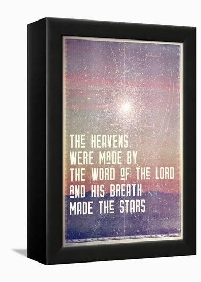His Breath Made The Stars-null-Framed Stretched Canvas