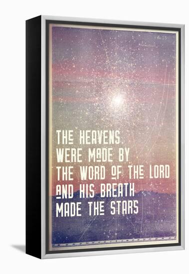 His Breath Made The Stars-null-Framed Stretched Canvas