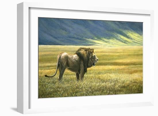 His Domain Lion-Jeremy Paul-Framed Giclee Print