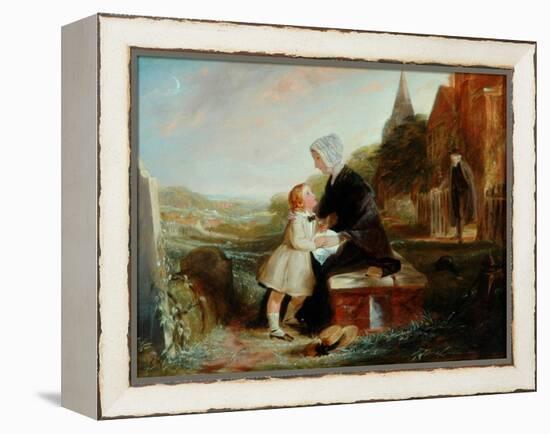 His Father's Grave-John Callcott Horsley-Framed Premier Image Canvas