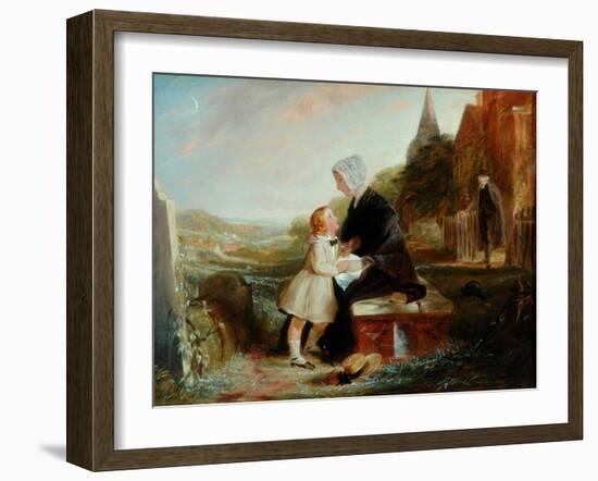 His Father's Grave-John Callcott Horsley-Framed Giclee Print