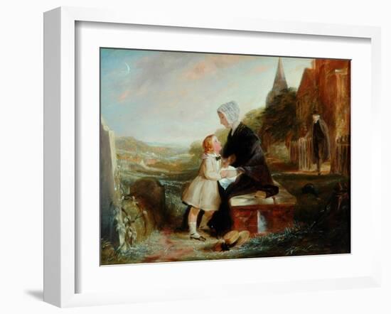 His Father's Grave-John Callcott Horsley-Framed Giclee Print