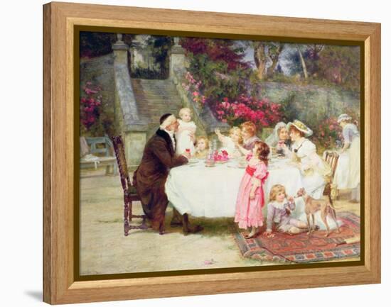 His First Birthday-Frederick Morgan-Framed Premier Image Canvas