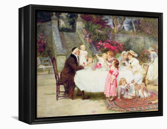 His First Birthday-Frederick Morgan-Framed Premier Image Canvas