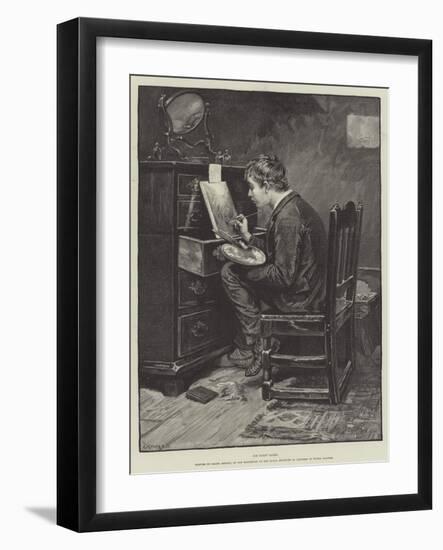 His First Easel-Ralph Hedley-Framed Giclee Print