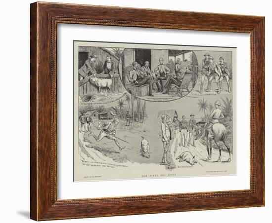 His First Pig Hunt-William Ralston-Framed Giclee Print