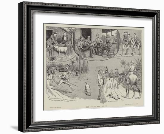 His First Pig Hunt-William Ralston-Framed Giclee Print